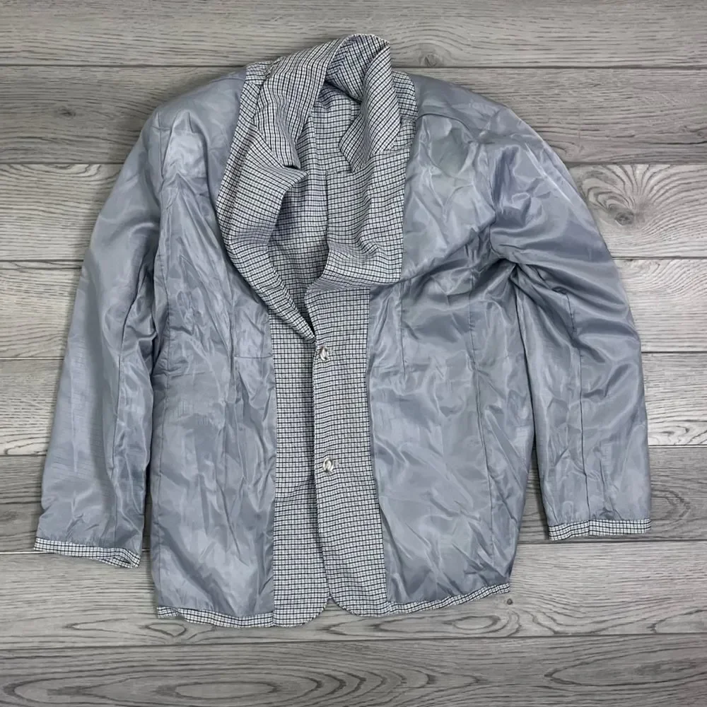 Motel Maiwa Women Size S Gray Herringbone Plaid Oversized Blazer Sakila Trouser